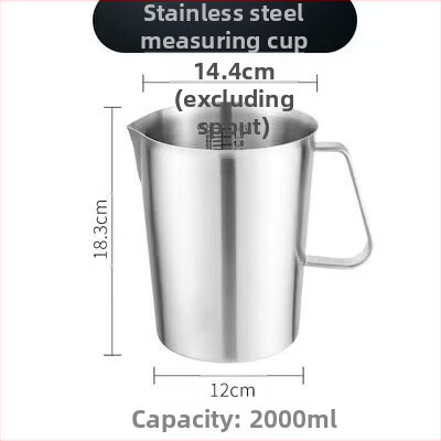 Huisheng 304 rozsdamentes acél mérőcsésze skálával – konyhai sütéshez mérőedény és kanál