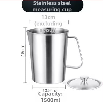 Huisheng 304 rozsdamentes acél mérőcsésze skálával – konyhai sütéshez mérőedény és kanál