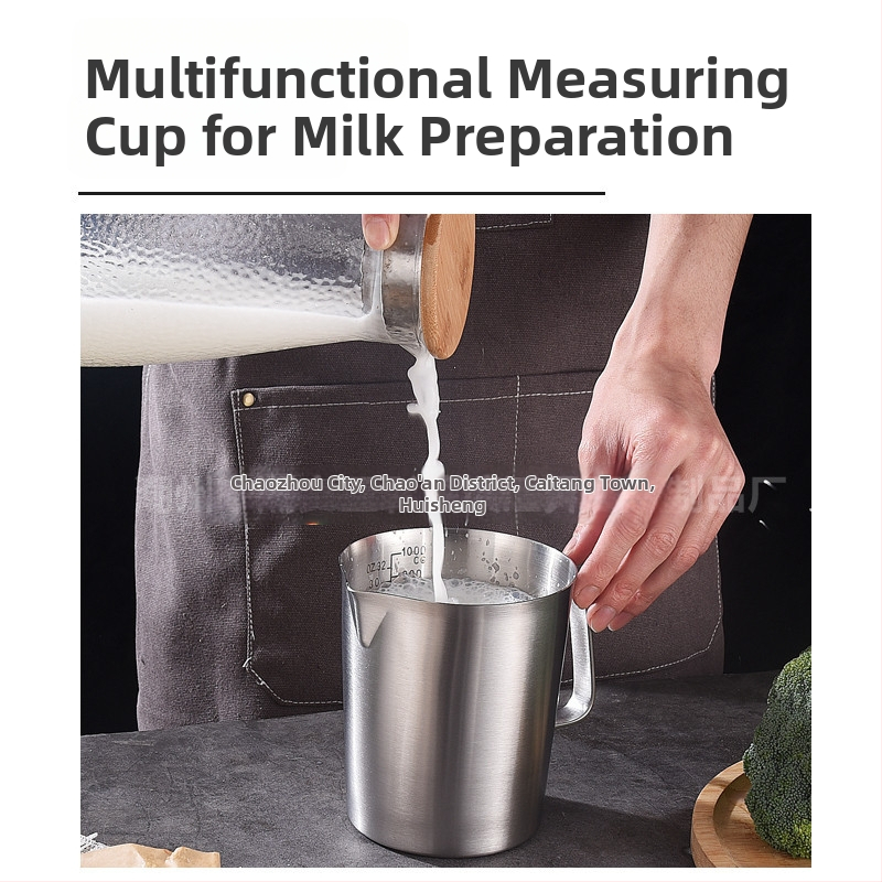 Huisheng 304 nerūdijančio plieno matavimo puodelis su skale – virtuvės kepimui matavimo puodeliai ir šaukštelis