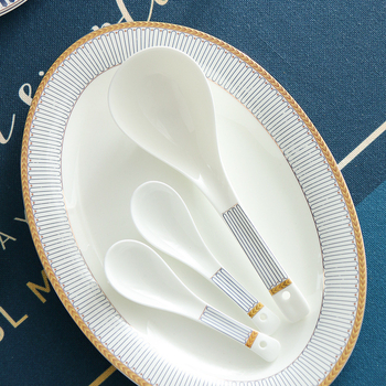 Lingură de supă din ceramică, stil modern minimalist, stil nou chinezesc, pentru adulți, lansare 2023