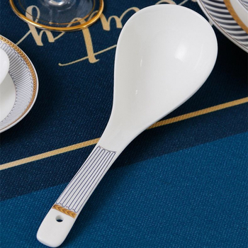 Lingură de supă din ceramică, stil modern minimalist, stil nou chinezesc, pentru adulți, lansare 2023