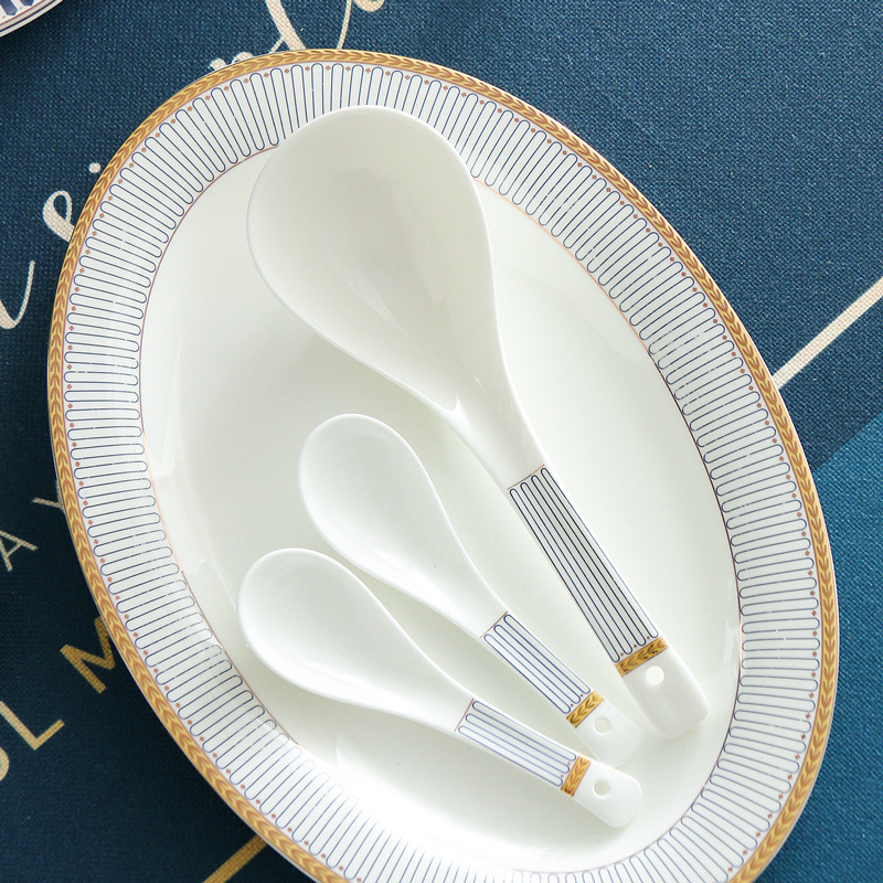 Lingură de supă din ceramică, stil modern minimalist, stil nou chinezesc, pentru adulți, lansare 2023