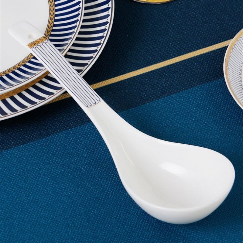 Lingură de supă din ceramică, stil modern minimalist, stil nou chinezesc, pentru adulți, lansare 2023