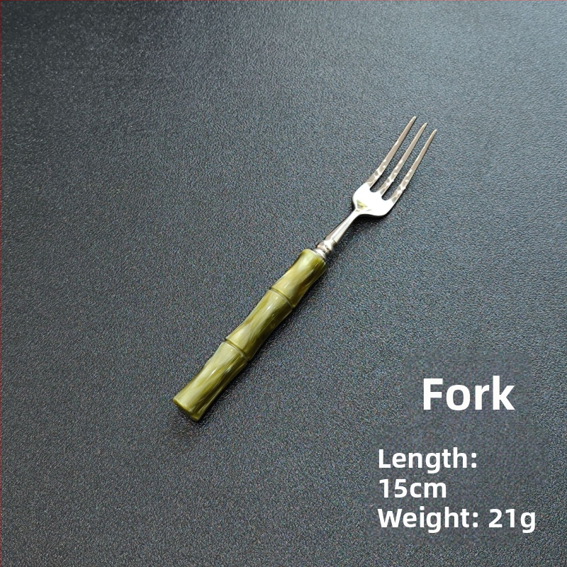 Kés, villa és kanál készlet – kézzel készített 304 rozsdamentes acélból, bambusz-összekapcsolódás dizájn, tükrös felület, új kínai stílus