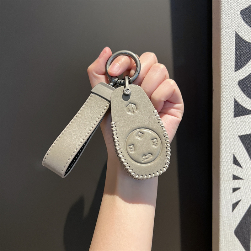 Atslēgu maciņš Leapmotor T03, liellopu āda, etniskais stils