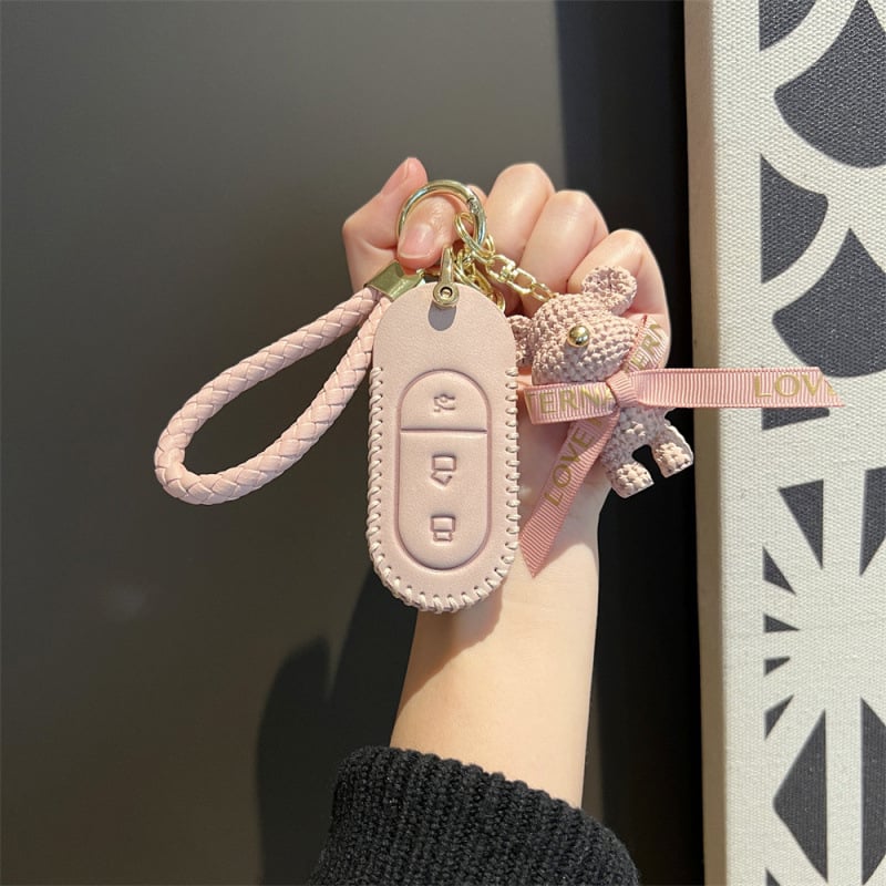 Atslēgu maciņš Leapmotor T03, liellopu āda, etniskais stils