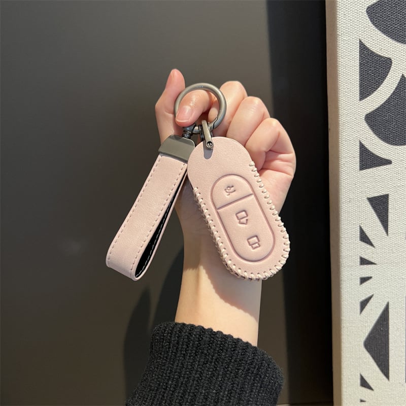 Atslēgu maciņš Leapmotor T03, liellopu āda, etniskais stils