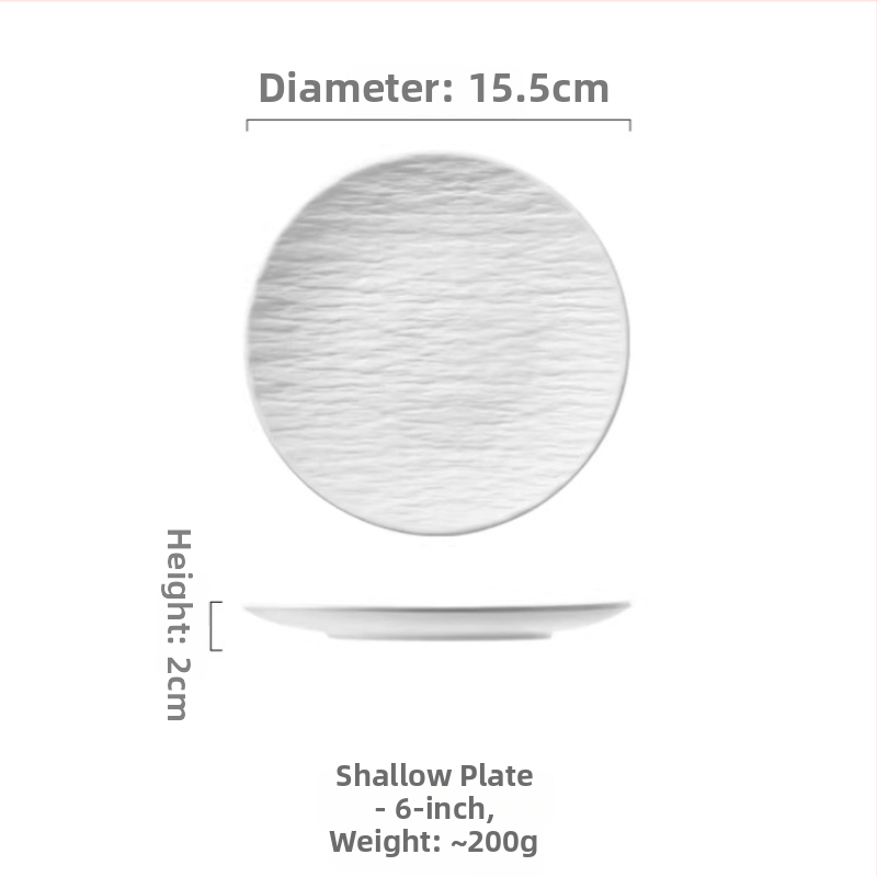 Porcelánból készült kerek steak-tál, sekély tál, alglazúrral bevont felület, logóval testre szabható