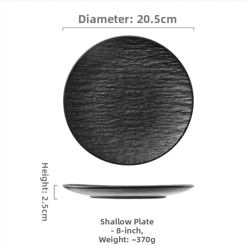 Porcelánból készült kerek steak-tál, sekély tál, alglazúrral bevont felület, logóval testre szabható