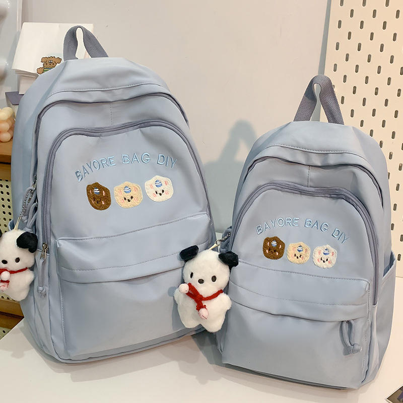 Školský batoh s písmenovým vzorom, nylon, priedušný, mestský minimalistický štýl, jar 2025