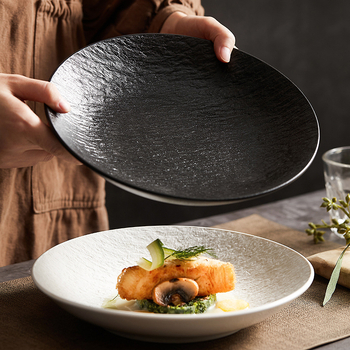 Japanski stil duboka keramička zdjela za salatu - porcelan, kružnog oblika, mikrovalna sigurna, premium kvaliteta
