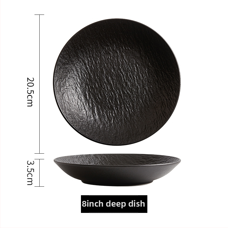 Japanski stil duboka keramička zdjela za salatu - porcelan, kružnog oblika, mikrovalna sigurna, premium kvaliteta