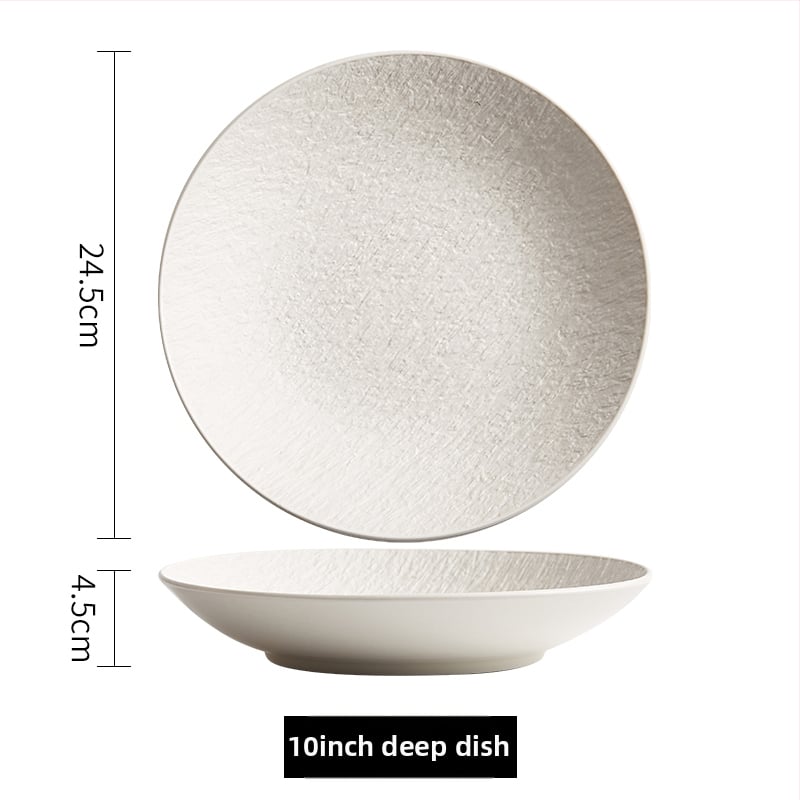Japanski stil duboka keramička zdjela za salatu - porcelan, kružnog oblika, mikrovalna sigurna, premium kvaliteta