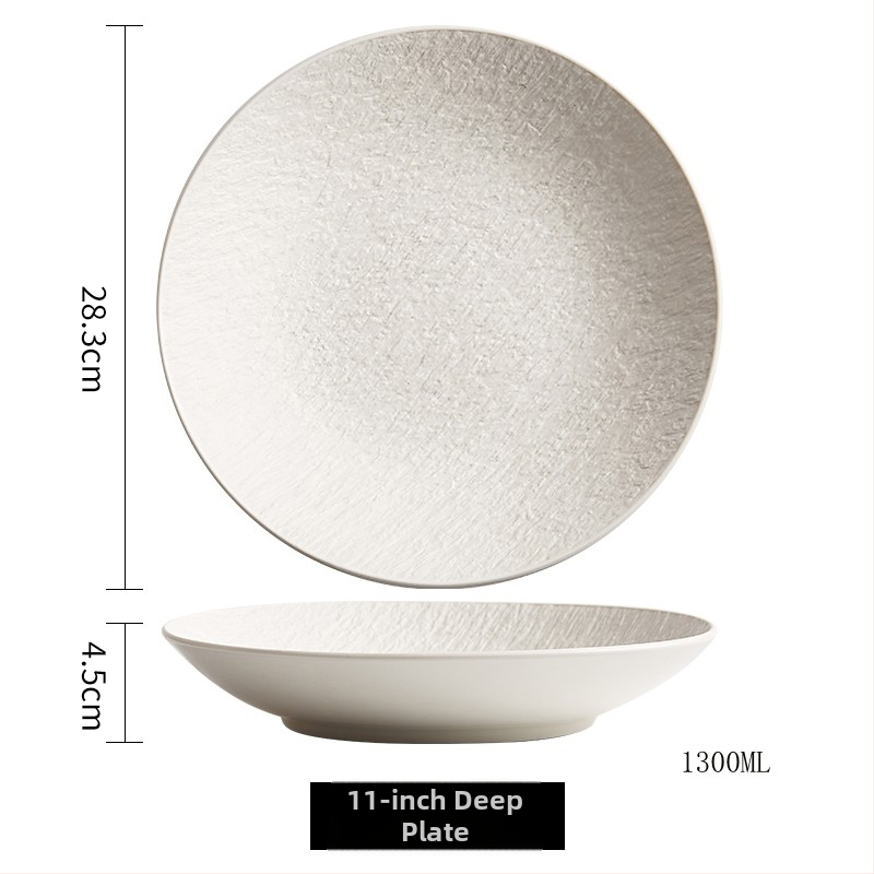 Japanski stil duboka keramička zdjela za salatu - porcelan, kružnog oblika, mikrovalna sigurna, premium kvaliteta