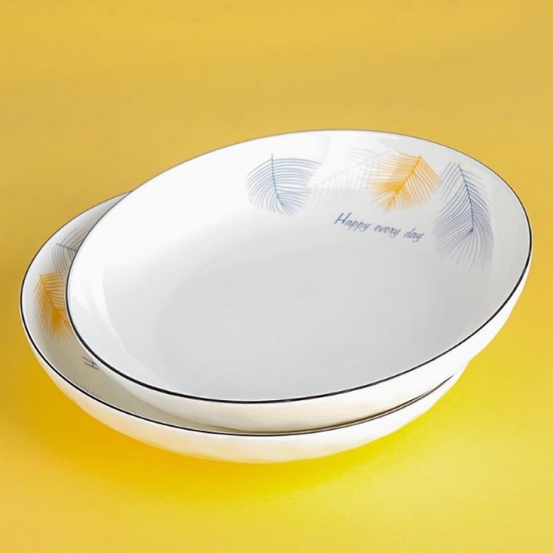 Porcelinske nepravilnog oblika pločice, set od 4 komada, jednostavan uzorak, pogodne za poklon