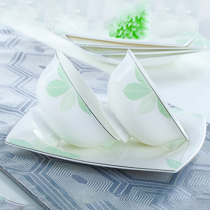 Set de boluri din porțelan cu os, rotunde, cu picioare înalte – boluri pentru orez și tăiței, compatibile cu microunde