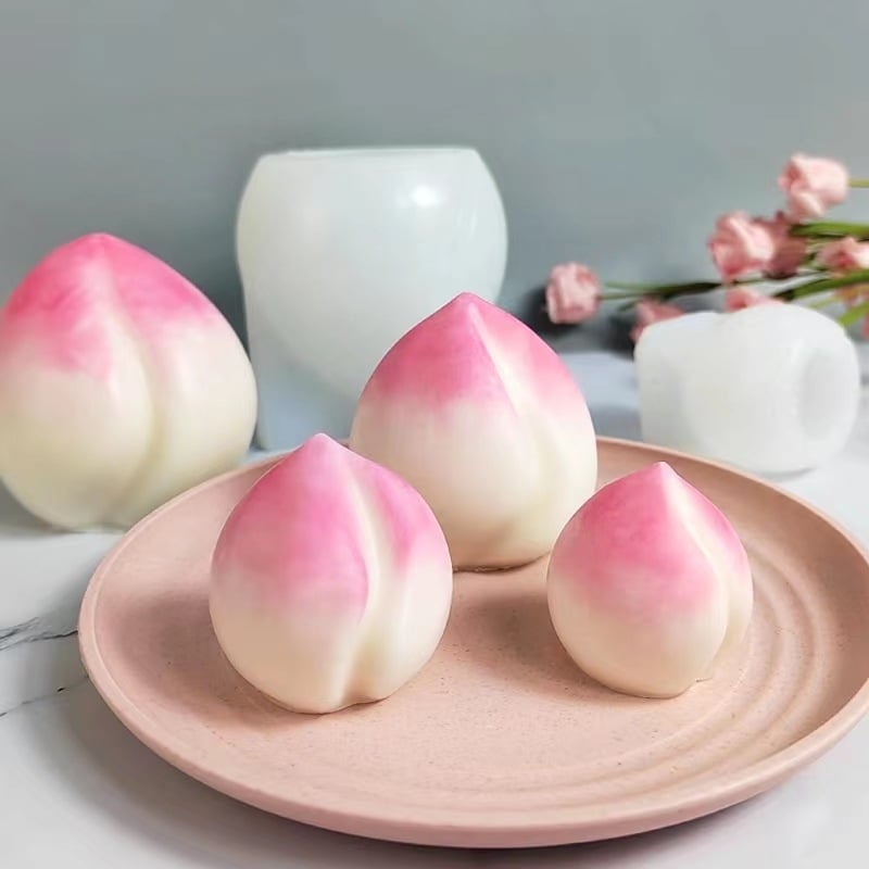 Hao Ran Formă din silicon 3D în formă de piersică – formă neregulată pentru mousse și ciocolată