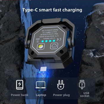 Кампинг лампа - Cob LED, презареждаща, 3V, 500mAh, бутонен превключвател