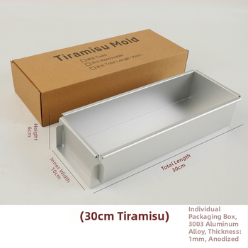 Jyf aliuminio lydinio kepimo forma su dangteliu, stačiakampio atidarymo, tiramisu, sūrio pyragui ir mousse