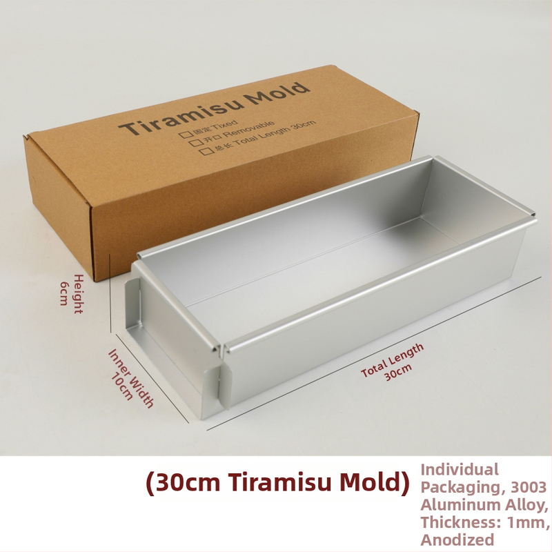 Jyf aliuminio lydinio kepimo forma su dangteliu, stačiakampio atidarymo, tiramisu, sūrio pyragui ir mousse