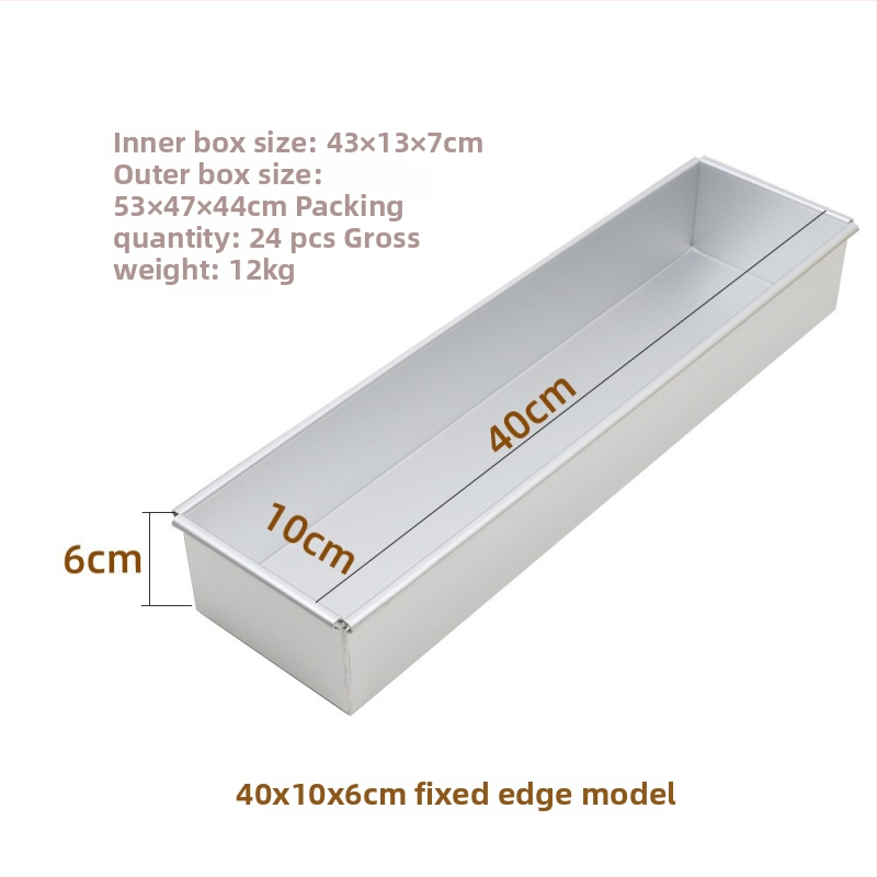 Jyf aliuminio lydinio kepimo forma su dangteliu, stačiakampio atidarymo, tiramisu, sūrio pyragui ir mousse