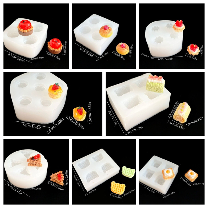 Silikonska kružna kalupa za tortu — Mini Egg Toast Strawberry serija, za fondan dekoracije