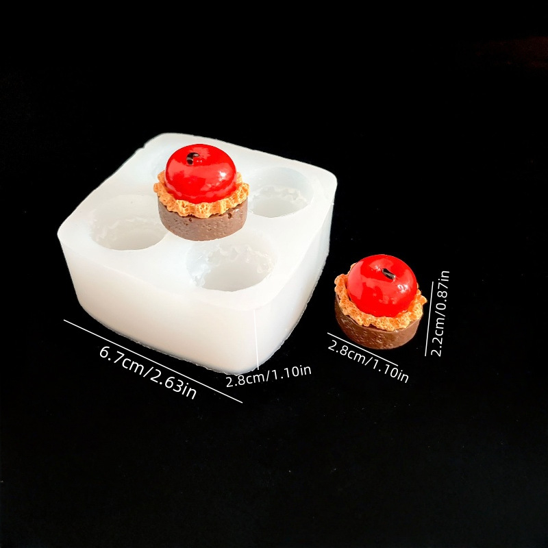 Silikonska kružna kalupa za tortu — Mini Egg Toast Strawberry serija, za fondan dekoracije