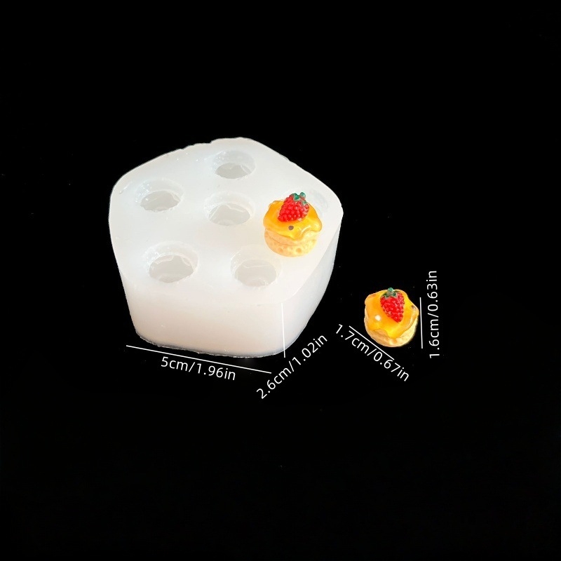 Silikonska kružna kalupa za tortu — Mini Egg Toast Strawberry serija, za fondan dekoracije