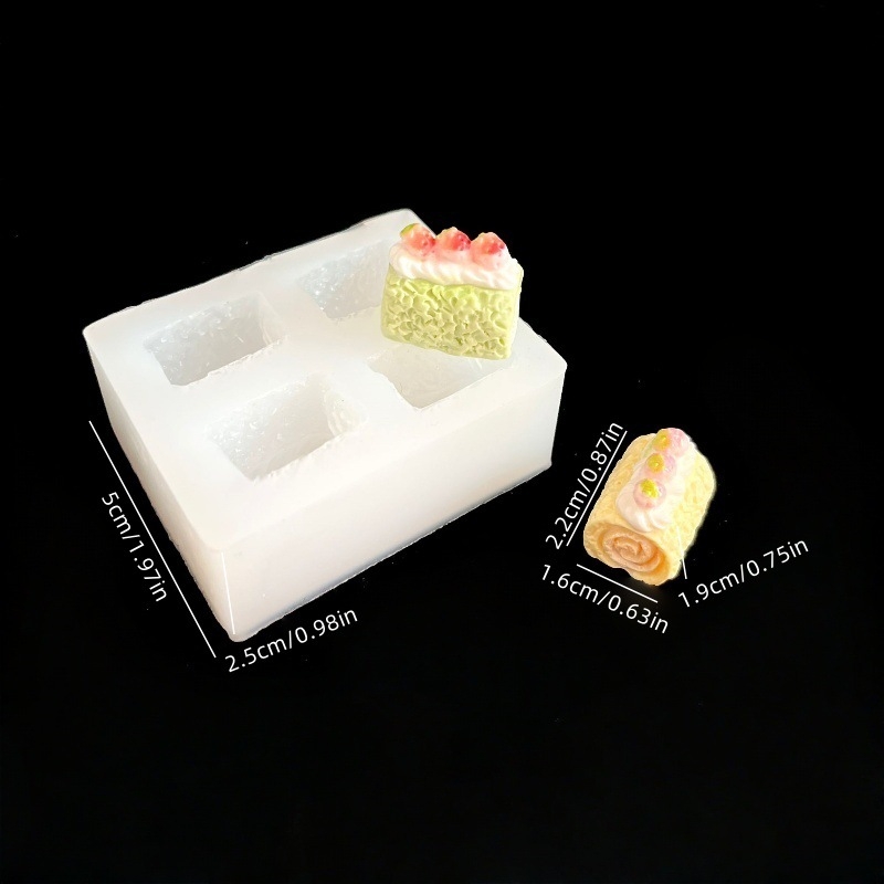 Silikonska kružna kalupa za tortu — Mini Egg Toast Strawberry serija, za fondan dekoracije
