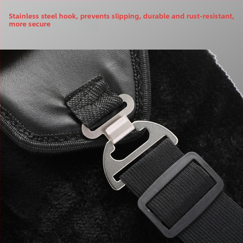 Ādas ceļgalu sargi ar vilnas oderi, biežas, vēja izturīgas un aukstumizturīgas, piemērotas motocikla un elektriskā velosipēda braukšanai (pieaugušie, vīrieši un sievietes)