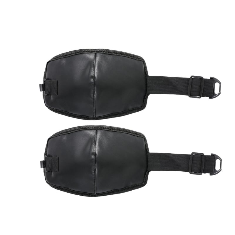 Ādas ceļgalu sargi ar vilnas oderi, biežas, vēja izturīgas un aukstumizturīgas, piemērotas motocikla un elektriskā velosipēda braukšanai (pieaugušie, vīrieši un sievietes)