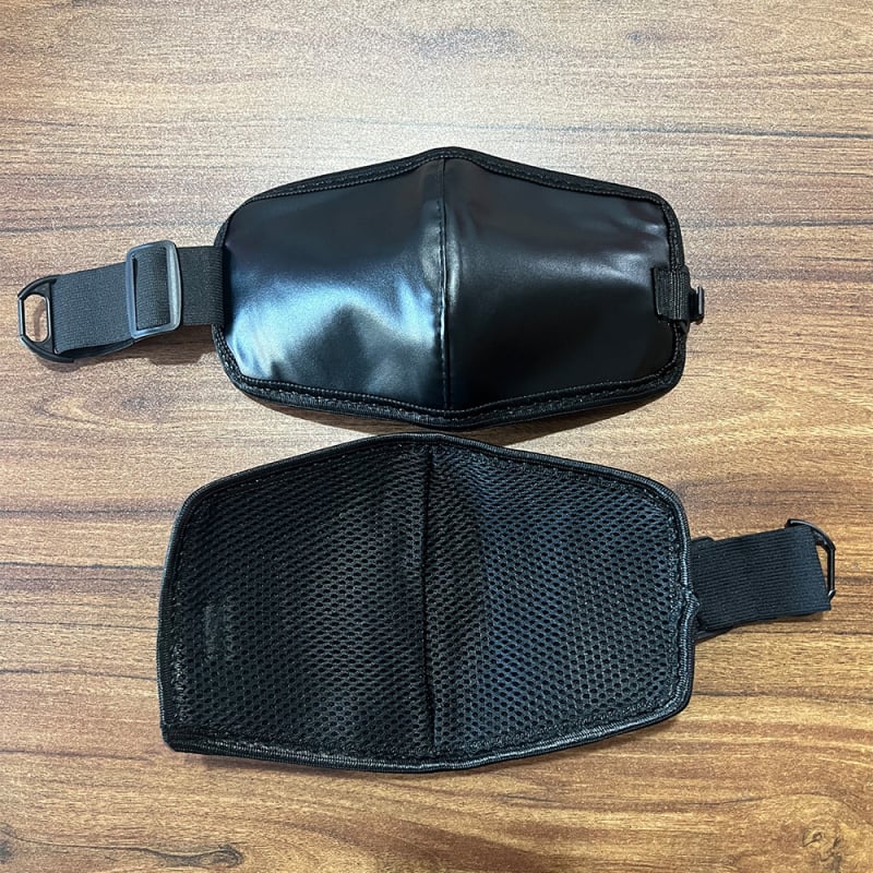 Ādas ceļgalu sargi ar vilnas oderi, biežas, vēja izturīgas un aukstumizturīgas, piemērotas motocikla un elektriskā velosipēda braukšanai (pieaugušie, vīrieši un sievietes)