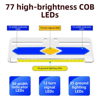 Странично COB LED осветление за камиони, 24V/12V, 8W, 5000K, 50 000 ч, голямо ултратънко