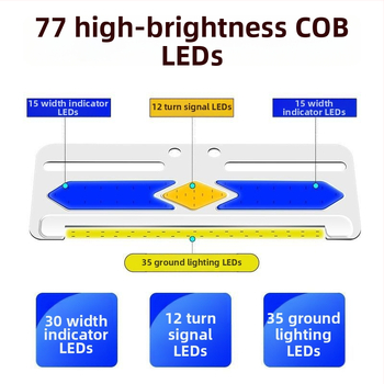 Странично COB LED осветление за камиони, 24V/12V, 8W, 5000K, 50 000 ч, голямо ултратънко