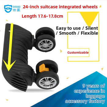 Bagažinių ratukai - vienos dalies konstrukcija, amortuojantys šokius, universali suderinamumas, ABS medžiaga