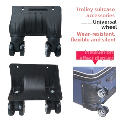 Bagažinių ratukai - vienos dalies konstrukcija, amortuojantys šokius, universali suderinamumas, ABS medžiaga