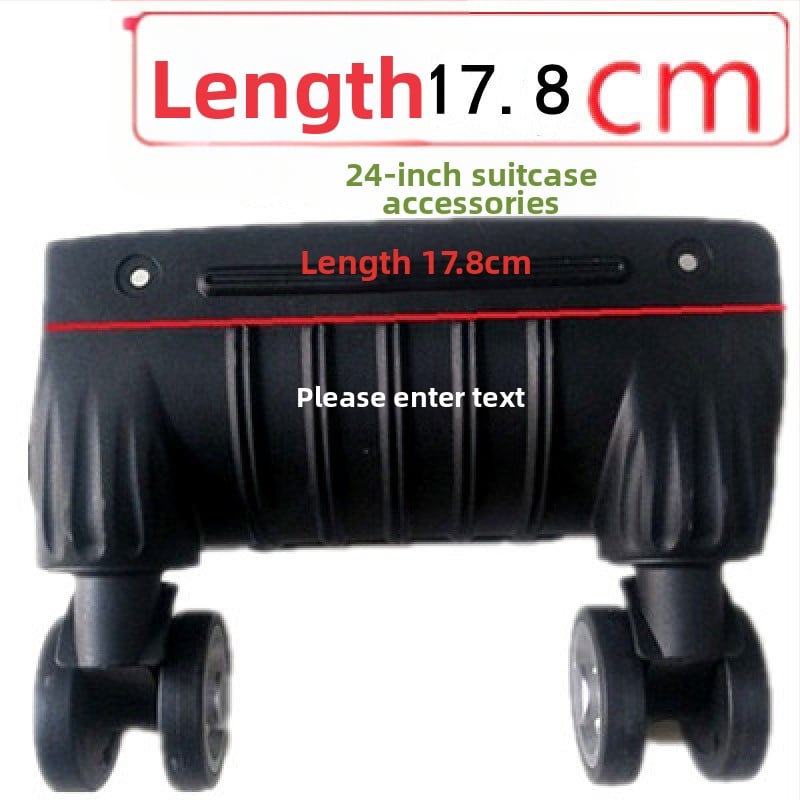 Bagažinių ratukai - vienos dalies konstrukcija, amortuojantys šokius, universali suderinamumas, ABS medžiaga