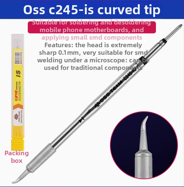 Stație de lipit termostatică T245 pentru reparații telefoane mobile, temperatură reglabilă, vârf curbat C245, 220V