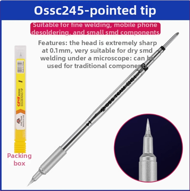 Stație de lipit termostatică T245 pentru reparații telefoane mobile, temperatură reglabilă, vârf curbat C245, 220V