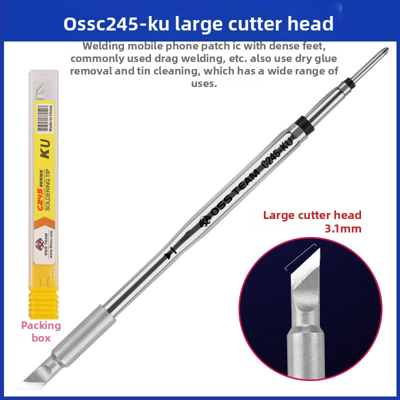 Stație de lipit termostatică T245 pentru reparații telefoane mobile, temperatură reglabilă, vârf curbat C245, 220V