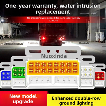 LED странична светлина за ремаркето на камион, 12/24V, IP68 водоустойчива, двойна редица LED, корпус от PC, живот 50 000 ч