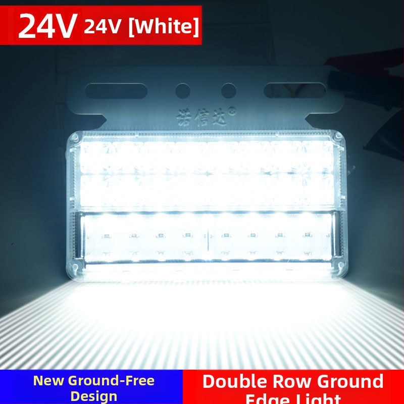 LED странична светлина за ремаркето на камион, 12/24V, IP68 водоустойчива, двойна редица LED, корпус от PC, живот 50 000 ч
