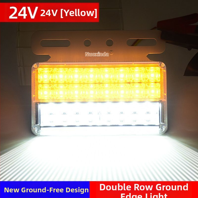 LED странична светлина за ремаркето на камион, 12/24V, IP68 водоустойчива, двойна редица LED, корпус от PC, живот 50 000 ч