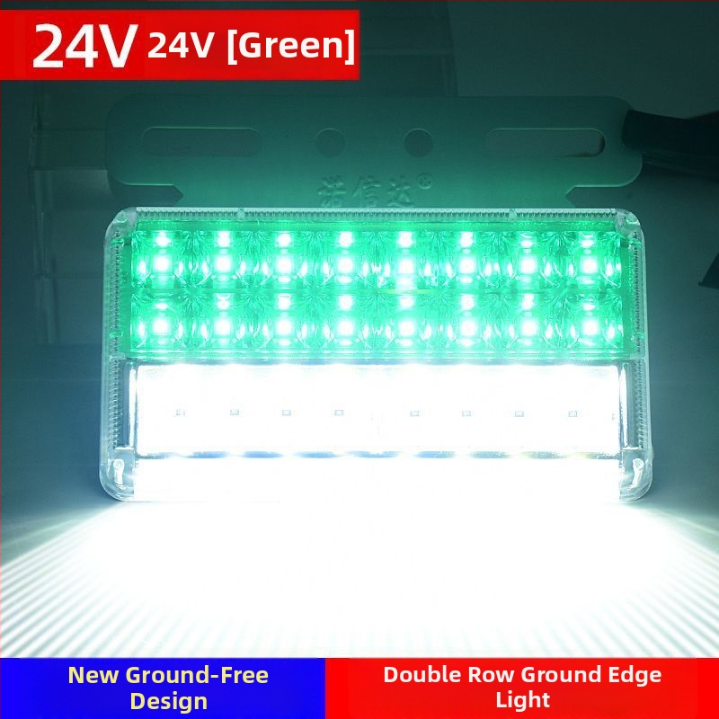 LED странична светлина за ремаркето на камион, 12/24V, IP68 водоустойчива, двойна редица LED, корпус от PC, живот 50 000 ч