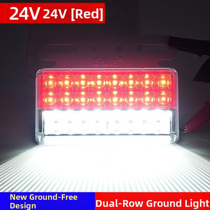 LED странична светлина за ремаркето на камион, 12/24V, IP68 водоустойчива, двойна редица LED, корпус от PC, живот 50 000 ч