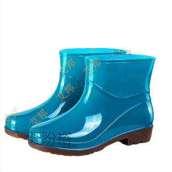 Moterų lietaus batai, viršus iš PVC, aukštas vamzdelis, įprastas storis, slip-on užsegimas