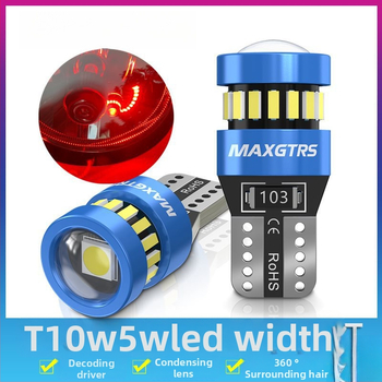 12V T10 LED крушка с леща за W5W светлина за позиционна светлина и светлина на регистрационния номер – универсално plug-in