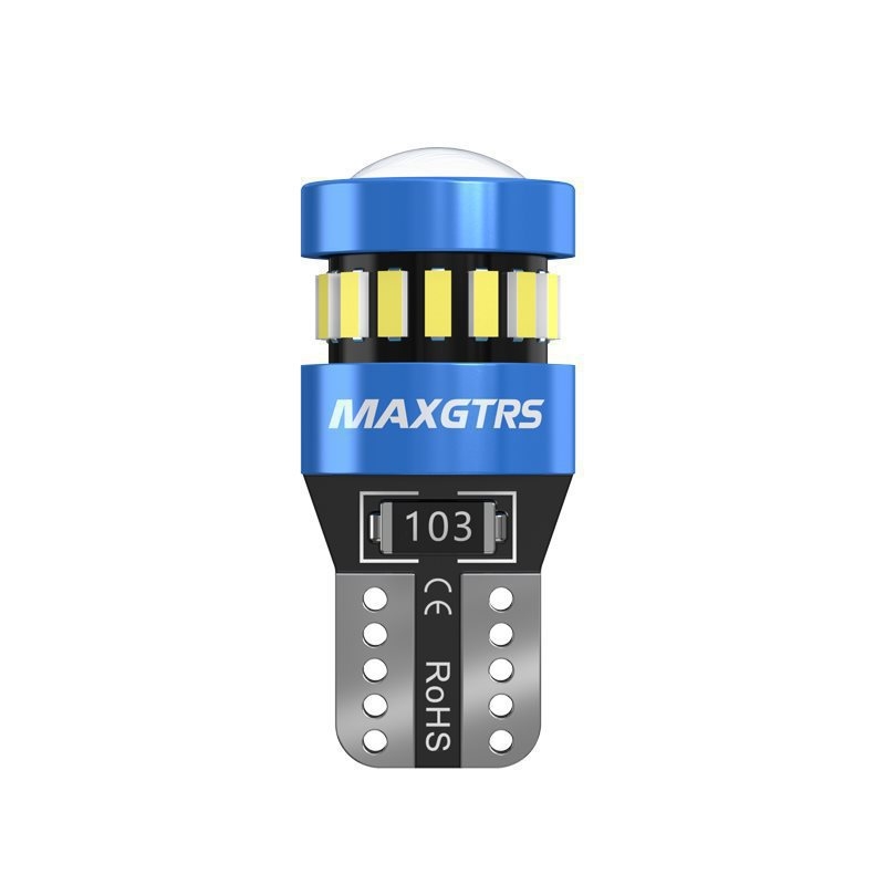 12V T10 LED крушка с леща за W5W светлина за позиционна светлина и светлина на регистрационния номер – универсално plug-in