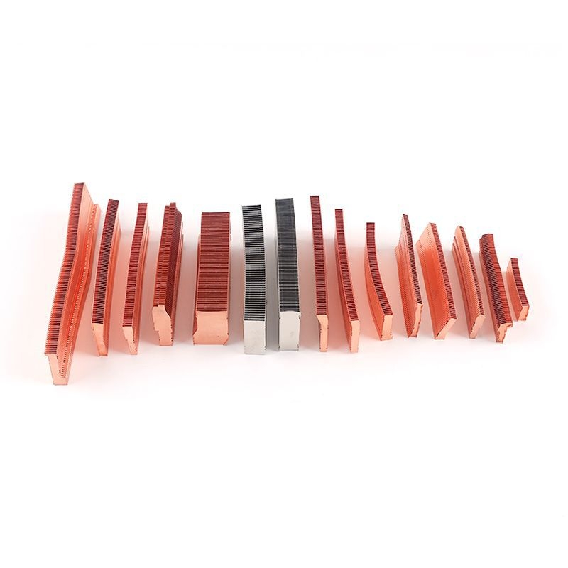 Testreszabható laptop réz hűtőbordák, téglalap alakúak, hőcsőhegesztett, passzív hűtés