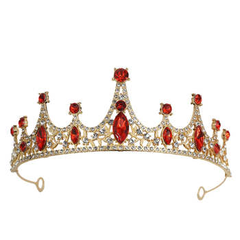 Корона-диадема с кристали, корейски стил, сплав, електроплагиране, подходяща за сватба, рожден ден и фестивал